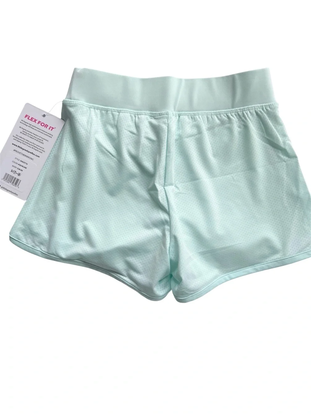 NWT 90 Degree By Reflex Two Piece Wicking Athletic Top/Shorts Set Size S 7/8